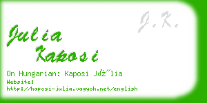 julia kaposi business card